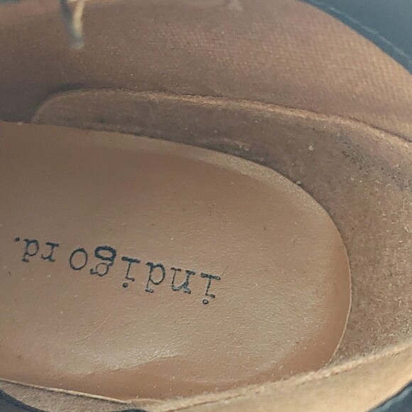 Womens Black Embroider Boots Flannel Plaid Floral Size 9.5 Block Heel Indigo Rd - Picture 3 of 7